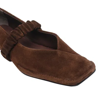 Alohas Lautan Square Toe Mary Jane Flat In Brown