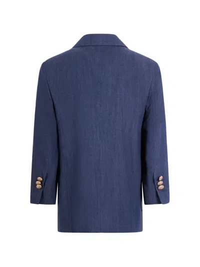 DOUBLE-BREASTED BUTTON BLAZER