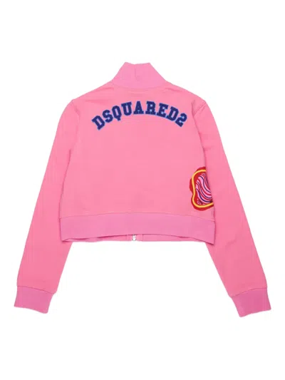 Dsquared2 Zip-up Sweatshirt In Pink