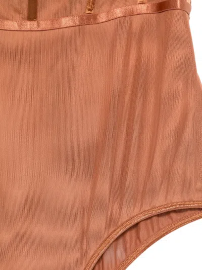 RIBBON-TRIM CORSET BODYSUIT