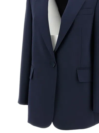 Max Mara Flap-pockets Blazer In Blue