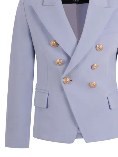 DOUBLE-BREASTED BUTTONED BLAZER