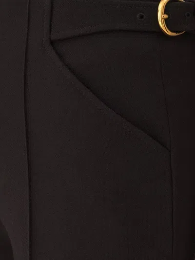 Chloé Wool Crepe Capri Trousers In Black