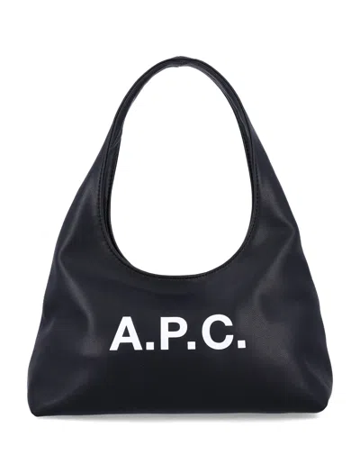Apc A.p.c. Black Bag With Magnetic Fastening In Black