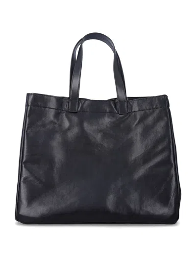Anine Bing Large Rio Logo Patch Tote Bag In Black