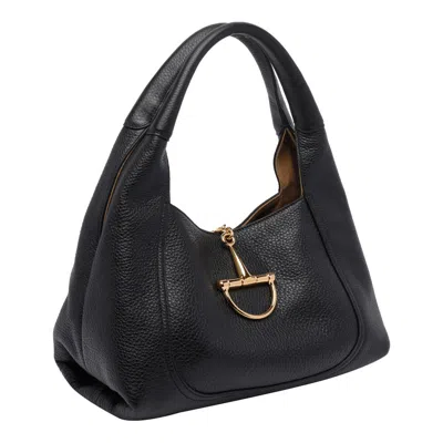 Gucci Women Softbit Leather Shoulder Bag In Black