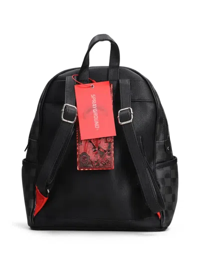 鲨鱼格纹双肩包