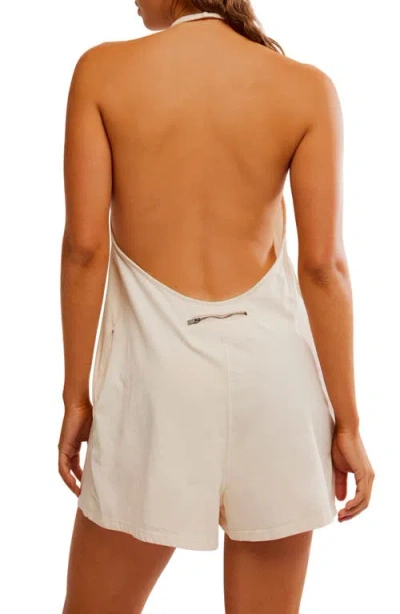 Free People Fp Movement Hot Shot Halter Romper In White