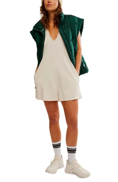 Free People Fp Movement Hot Shot Halter Romper In White