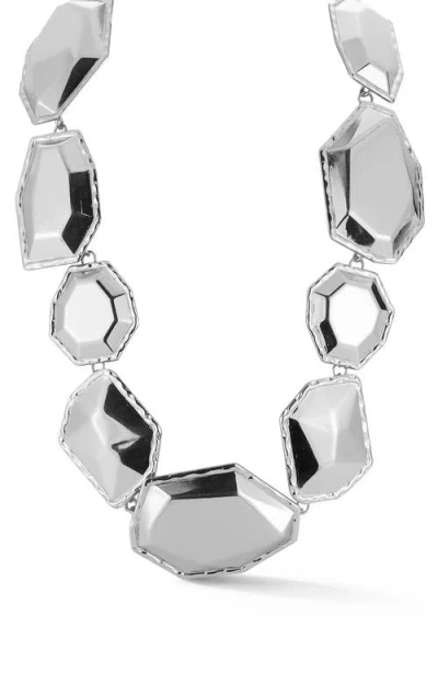 Sphera Milano Geometric Statement Necklace In Silver
