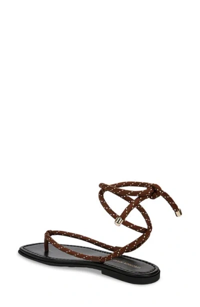 Veronica Beard Carmina Ankle Wrap Sandal In Brown