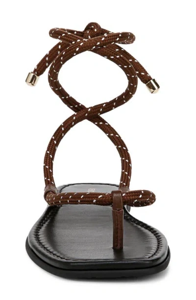 Veronica Beard Carmina Ankle Wrap Sandal In Brown
