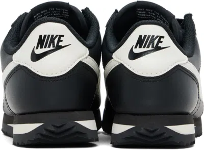 Nike Black Cortez Leather Sneakers In Multi