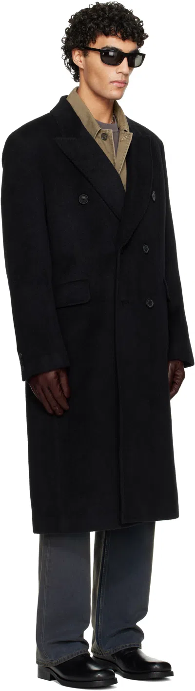 Our Legacy Black Whale Coat In Black