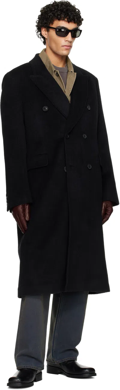 Our Legacy Black Whale Coat In Black