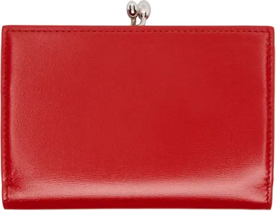 Jil Sander Red Goji Small Wallet In Red