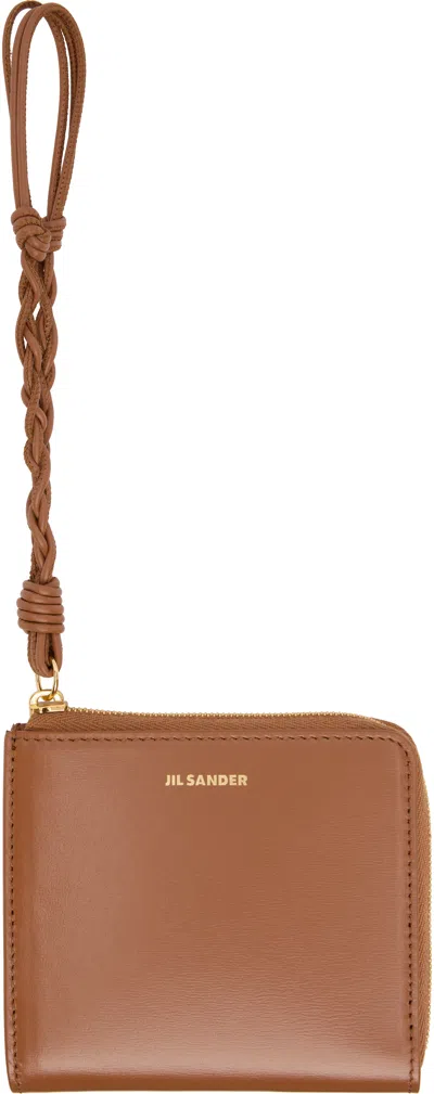 Jil Sander Brown Tangle Wallet In Brown