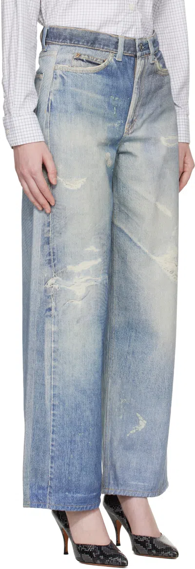 Our Legacy High Waist Boyfriend Jeans With Distressed Finish