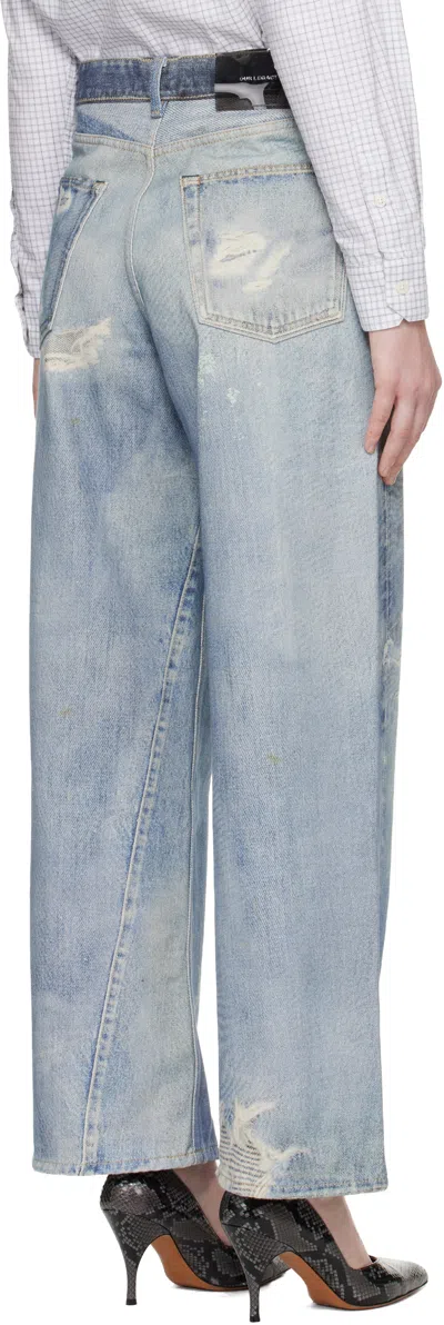 Our Legacy High Waist Boyfriend Jeans With Distressed Finish