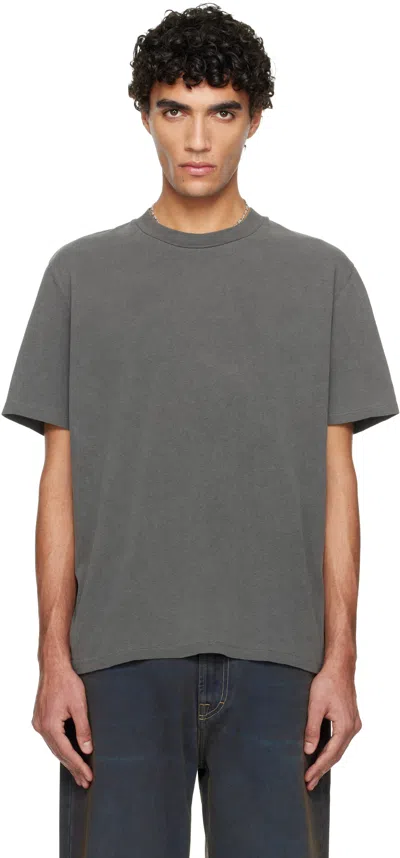Our Legacy Mens Worn Black Boxy Short-sleeve Cotton-jersey T-shirt In Gray