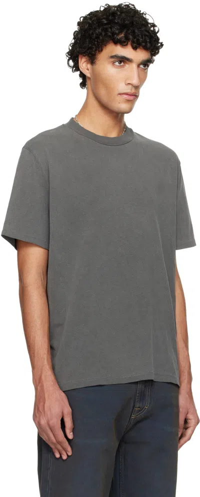 Our Legacy Mens Worn Black Boxy Short-sleeve Cotton-jersey T-shirt In Gray