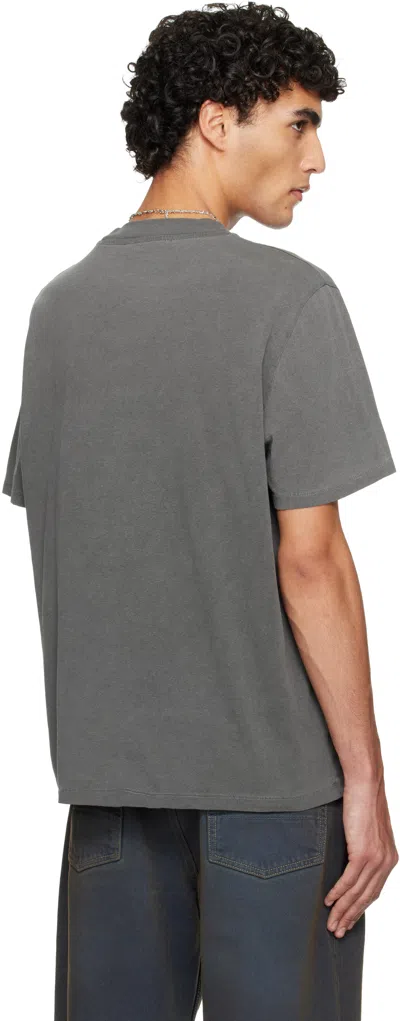 Our Legacy Mens Worn Black Boxy Short-sleeve Cotton-jersey T-shirt In Gray