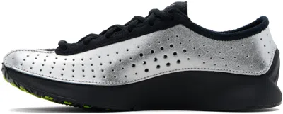 Nike Air Superfly Suede And Perforated Metallic Leather Sneakers In Silver