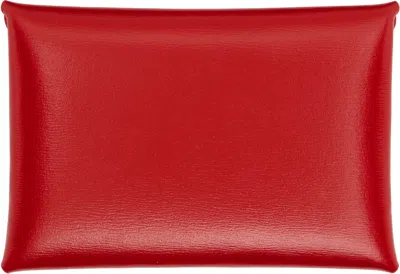 Jil Sander Red Folded Coin Pouch In Red