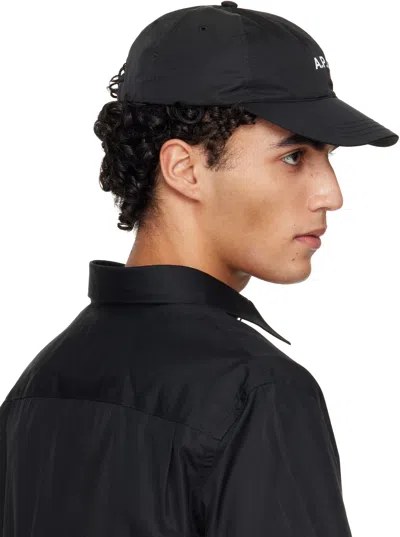 A.p.c. Casquette Charlie Logo-embroidered Canvas Cap In Black