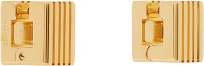 Khaite Small Empire Earrings In Brown