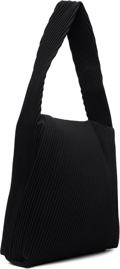 Issey Miyake Black Rounded Square Tote In Black