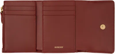 Burberry Beige Small Check Folding Wallet In Brown