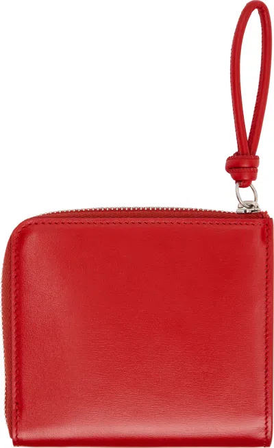 Jil Sander Red Giro Wallet In Red