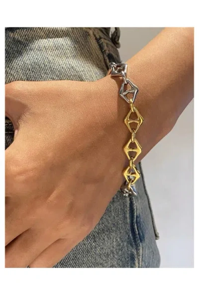 Macrae & Co . Mixed Metallic Mariner Link Bracelet In Multi