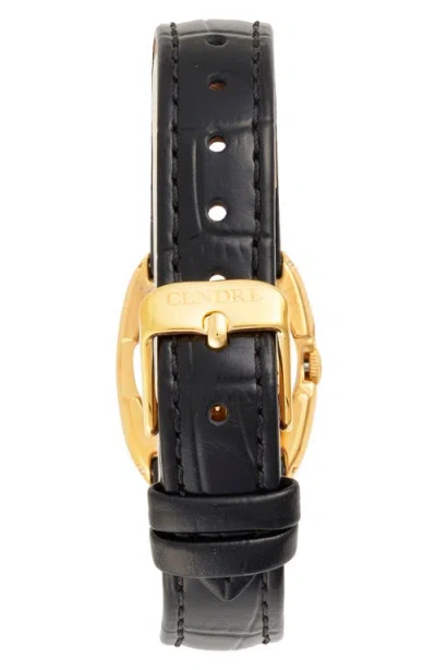Cendré Cendre Bridgette Leather Strap Watch, 21 X 30mm In Gold