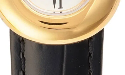 Cendré Cendre Bridgette Leather Strap Watch, 21 X 30mm In Gold