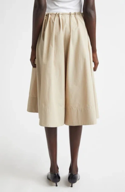 Brandon Maxwell Sutton Drawstring Wide-leg Bermuda Shorts In Neutral