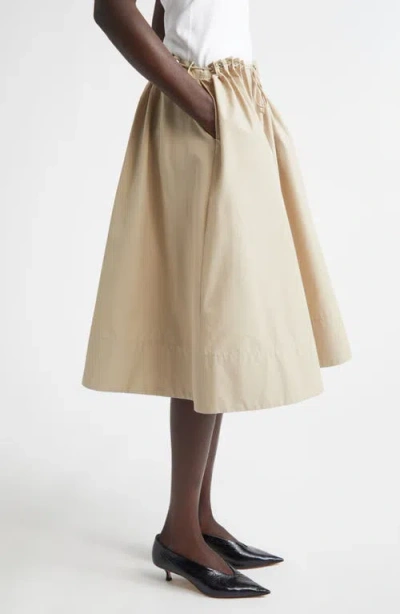 Brandon Maxwell Sutton Drawstring Wide-leg Bermuda Shorts In Neutral