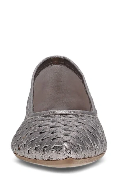 Frye Heather Woven Pointed Toe Flat In Silver