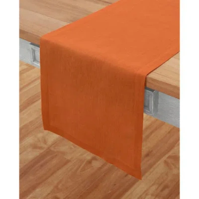 Solino Home Linen Table Runner In Orange