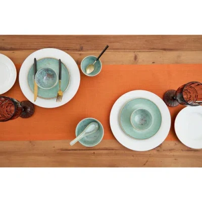 Solino Home Linen Table Runner In Orange