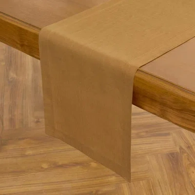 Solino Home Linen Table Runner In Brown