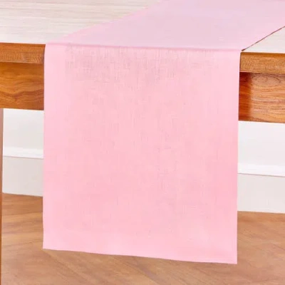 Solino Home Linen Table Runner In Pink
