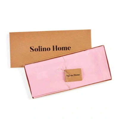 Solino Home Linen Table Runner In Pink