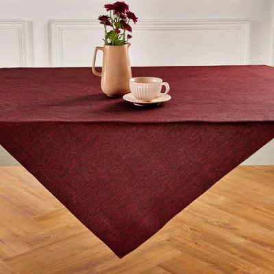 Solino Home Linen Table Throw In Red