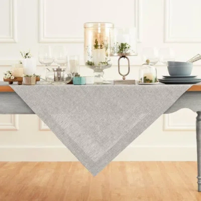 Solino Home Linen Table Throw In Gray