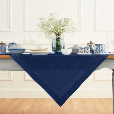 Solino Home Linen Table Throw In Blue