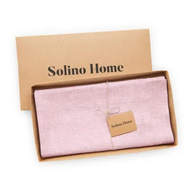 Solino Home Linen Table Throw In Pink