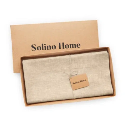 Solino Home Linen Table Throw In Brown