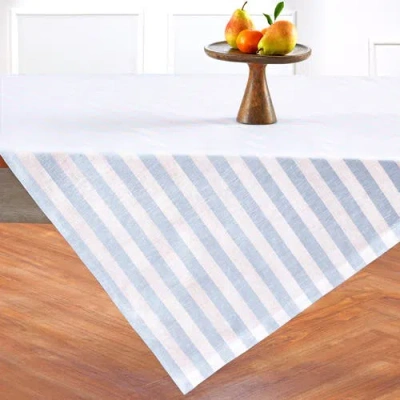 Solino Home Linen Table Throw In Blue